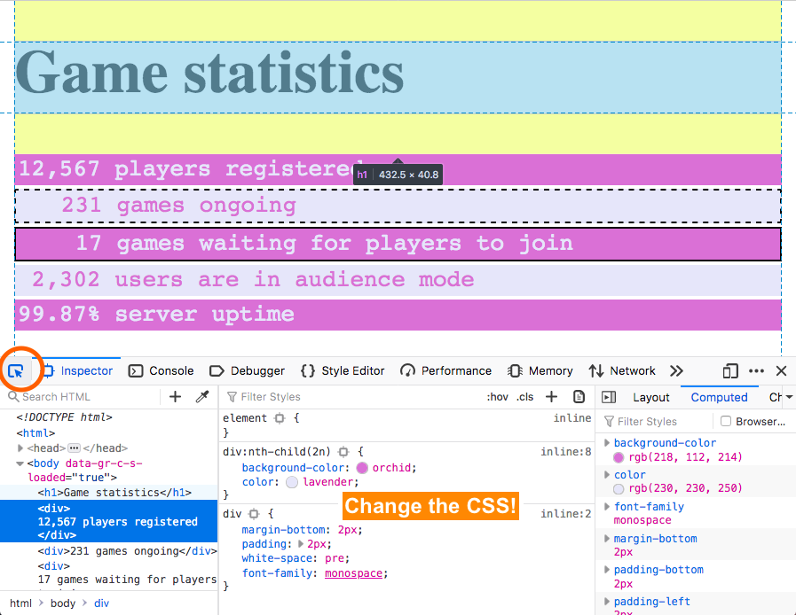 CSS pseudo-class