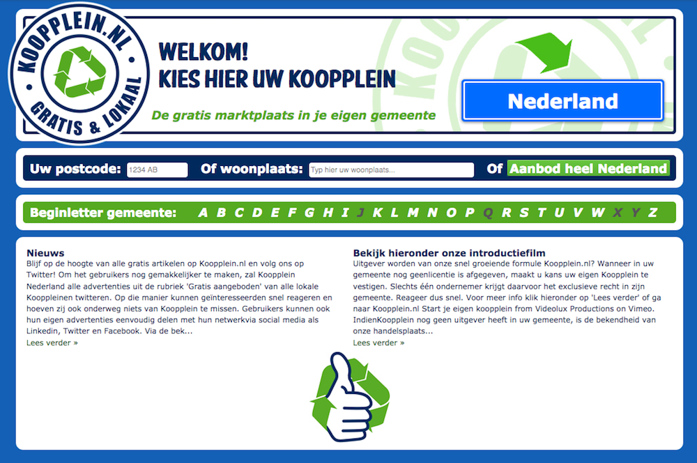 koopplein web site