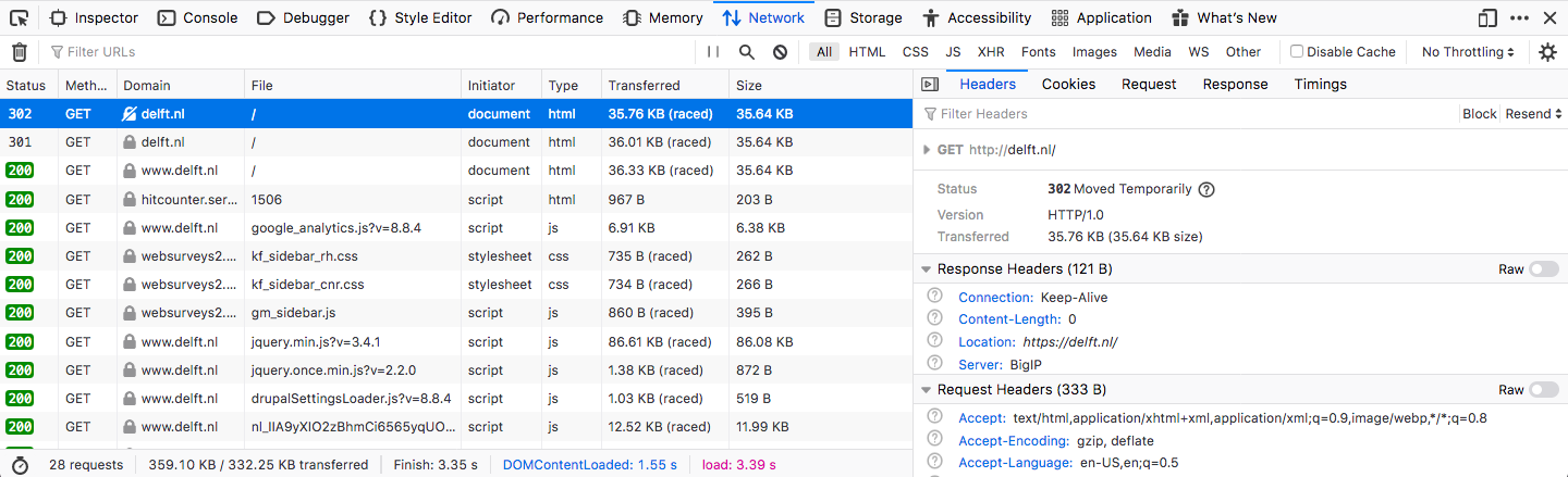 Network monitor redirect